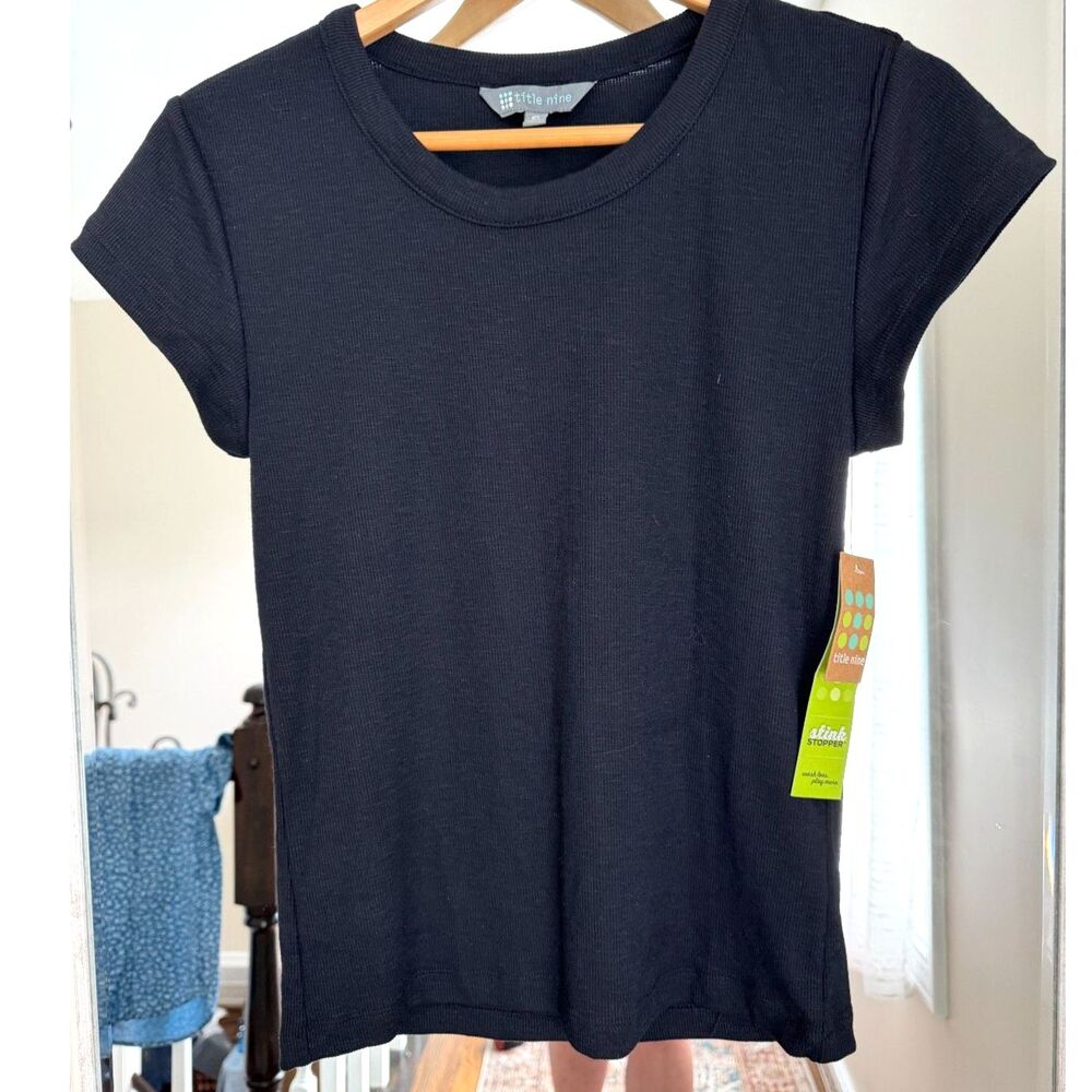 Techy NWT Title Nine Stink Stopper Black Tee, Anti Odor Travel